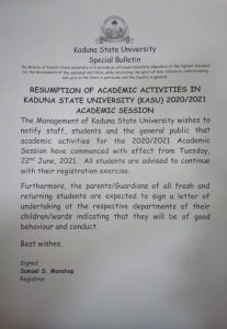 Kaduna State UniVersity, Bars Students, Protest, Demostration, Tuition Fees, Arbitrary Expulsion      