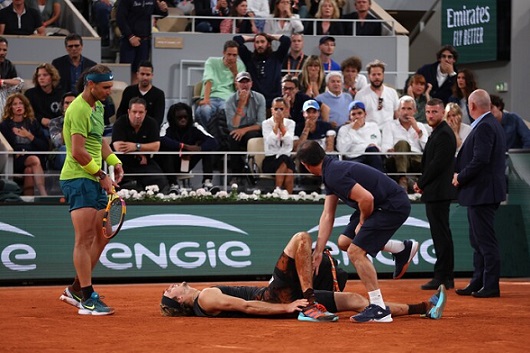 Rafael Nadal advances to French Open final after injury stopped Alexander Zverev