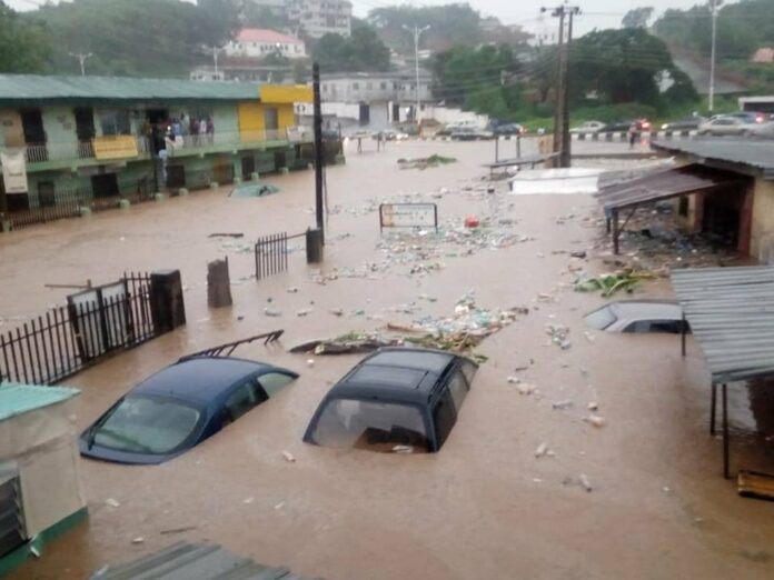 Ogun flood, 4885, Ogun houses, submerged, flood, Cameroon