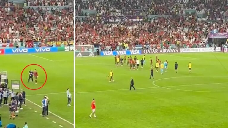 Did Cristiano Ronaldo walk off the pitch as Portugal players celebrate win over Switzerland?