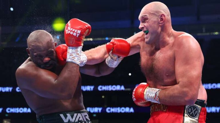 Usyk watches as Tyson Fury smashes Derek Chisora to defend WBC heavyweight title