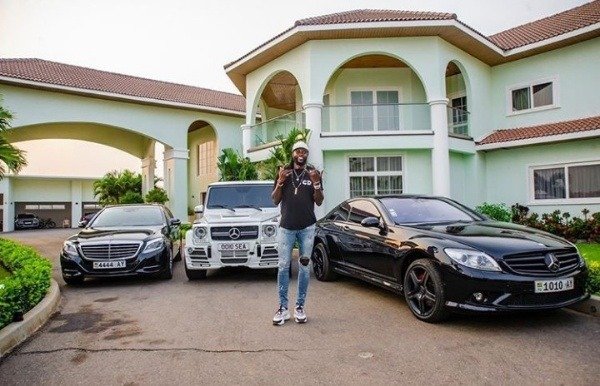 See cars, mansion as Emmanuel Adebayor advises on hardwork in vanity show of oppulence  
