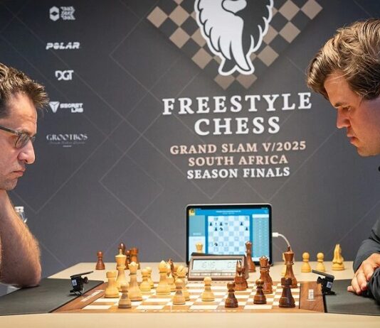 Aronian beats Carlsen in final to claim Freestyle Chess Grand Slam title in South Africa Aronian claims Freestyle Chess Grand Slam title againnst Carlsen