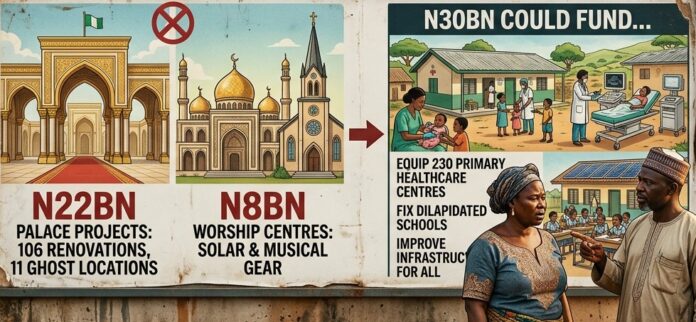 N30bn for palaces and worship centres vs healthcare and education centres