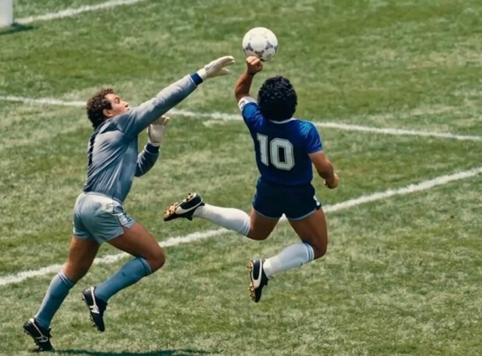 Argentina and England in the 1986 World Cup quarter-final