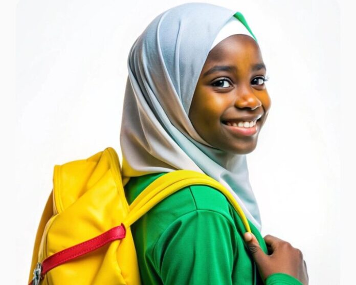Hijab-wearing Nigerian student